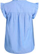 &Auml;rmellose Bluse aus Baumwolle mit R&uuml;schenkanten, Blau, Packshot image number 1