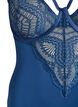 B&uuml;gel-Spitzenbody mit Tr&auml;gerdetails, Blau, Packshot image number 2
