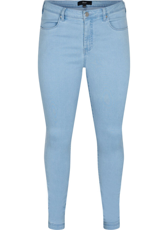 Extra schmale Amy Jeans mit hoher Taille, Ex Lt Blue, Packshot image number 0