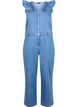 Combinaison en denim avec volants, Light Blue Denim, Packshot image number 0