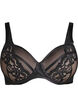 Soutien-gorge moul&eacute; &agrave; armatures avec dentelle florale, Noir, Packshot image number 0