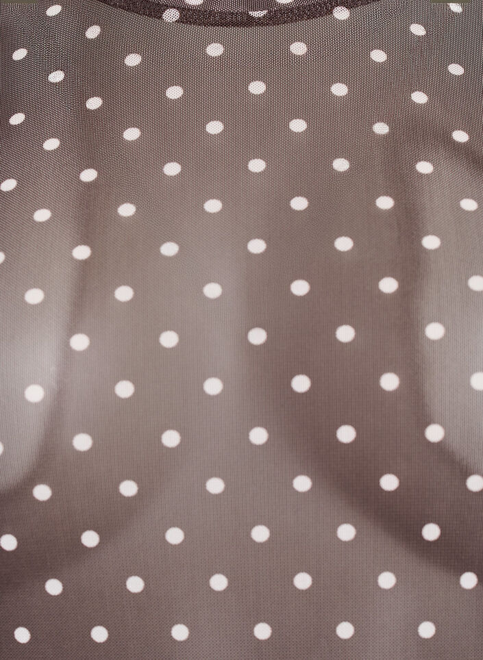 Blouse en maille &agrave; pois, Marron, Packshot image number 2