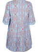 Robe courte en mousseline de coton à motif, Bleu Clair, Packshot image number 1