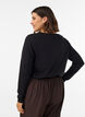Langarm-Basic-T-Shirt mit Rundhalsausschnitt, Schwarz, Model image number 2
