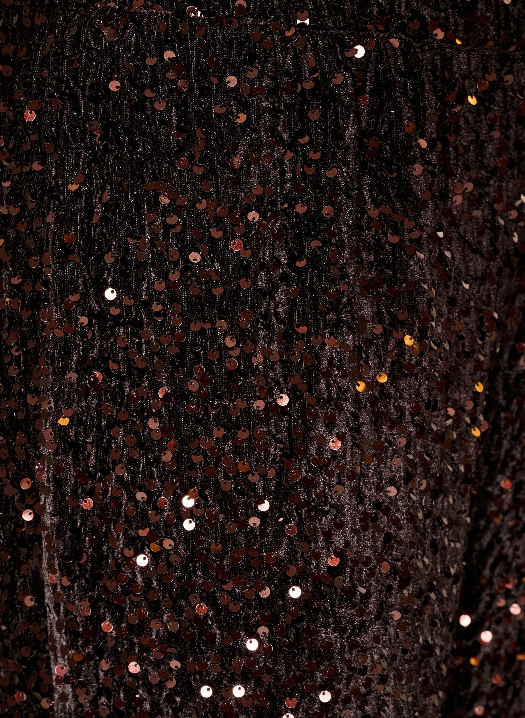 ZizziPantalon &agrave; coupe ample avec sequins, Marron, Packshot image number 2