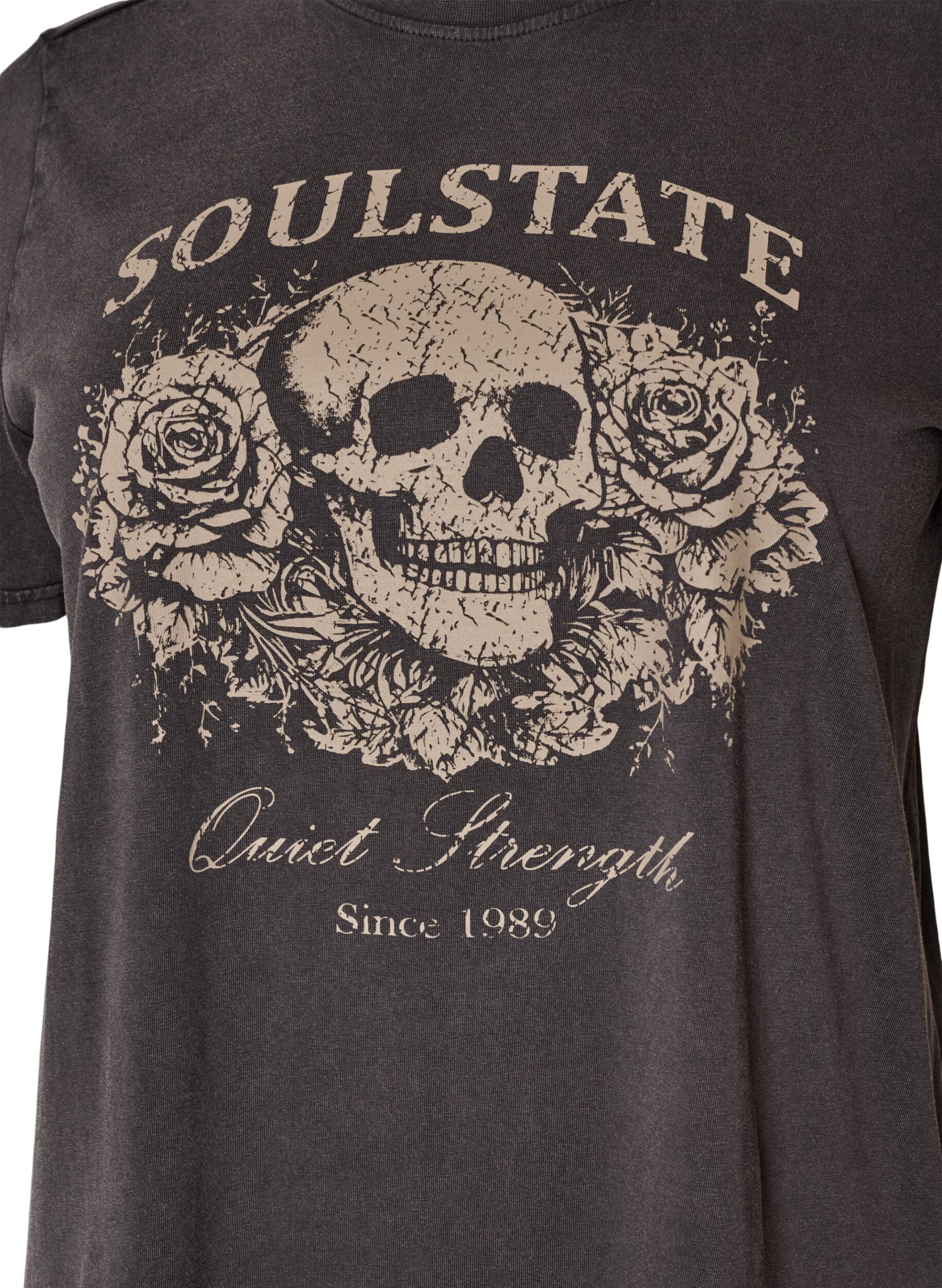 ZizziT-shirt graphique en coton bio, Beige, Packshot image number 2