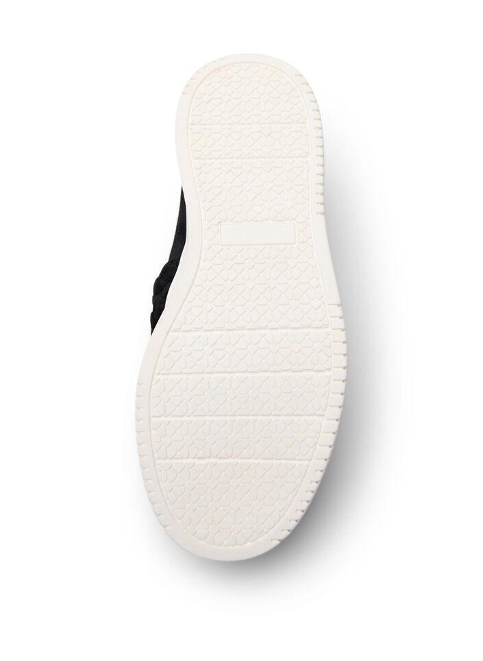 Chaussures en su&eacute;dine avec brides tress&eacute;es, Noir, Packshot image number 4