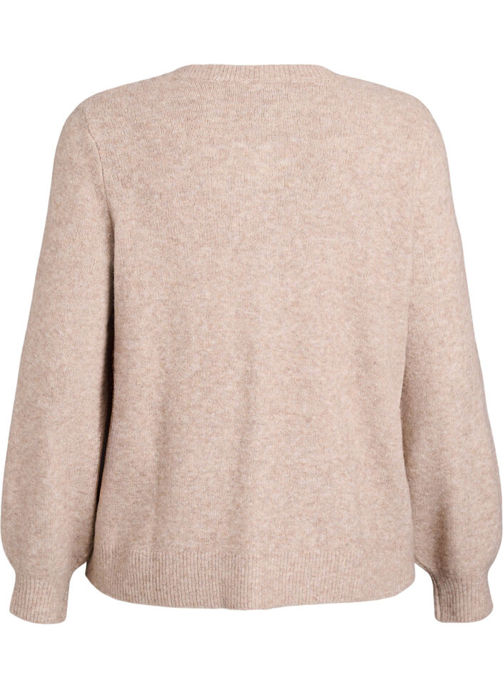 Cardigan avec boutons en forme de c&oelig;ur, Beige, Packshot image number 1