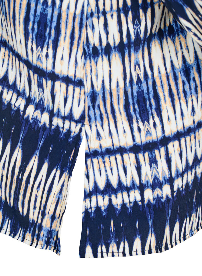 Gemusterte Bluse, Blau, Packshot image number 3