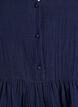 &Auml;rmellose Bluse aus Baumwoll-Musselin mit R&uuml;schen, Blau, Packshot image number 2