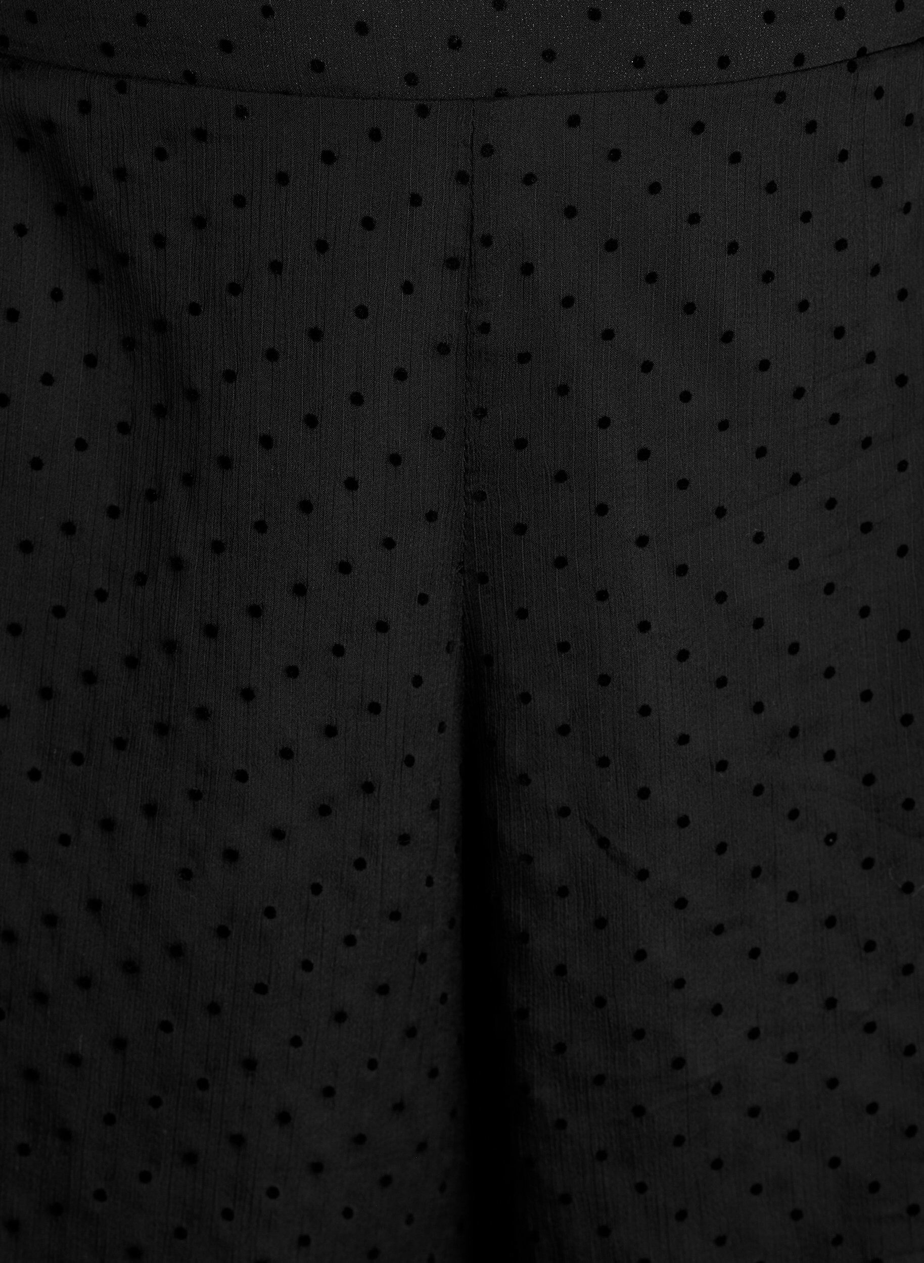 ZizziPantalon ample en mousseline &agrave; pois, Noir, Packshot image number 2