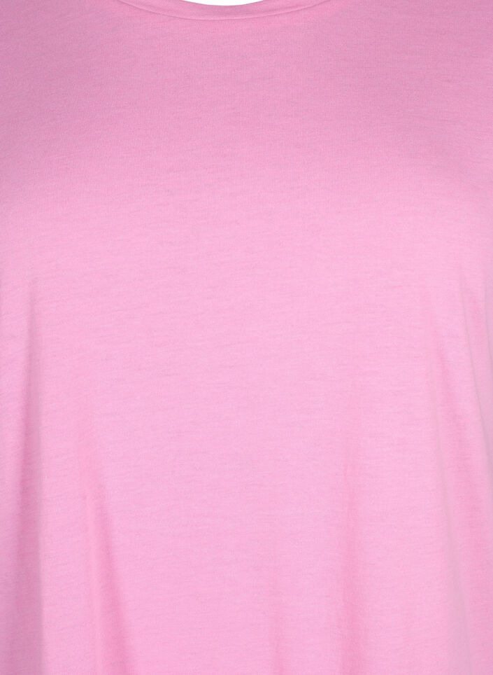 T-shirt à manches courtes en coton mélangé, Rose, Packshot image number 2