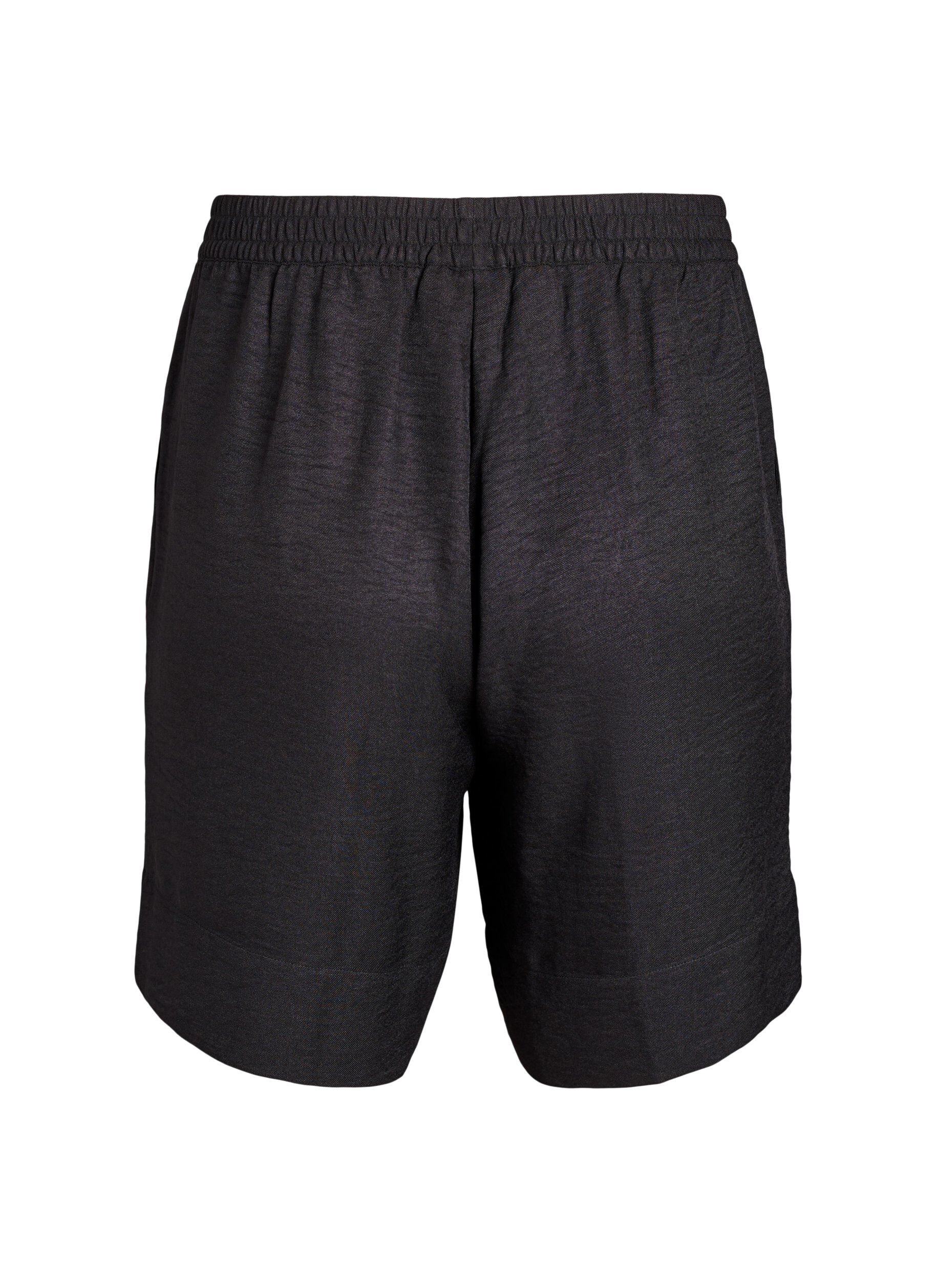 ZizziShorts mit Taschen und hoher Taille, Schwarz, Packshot image number 1