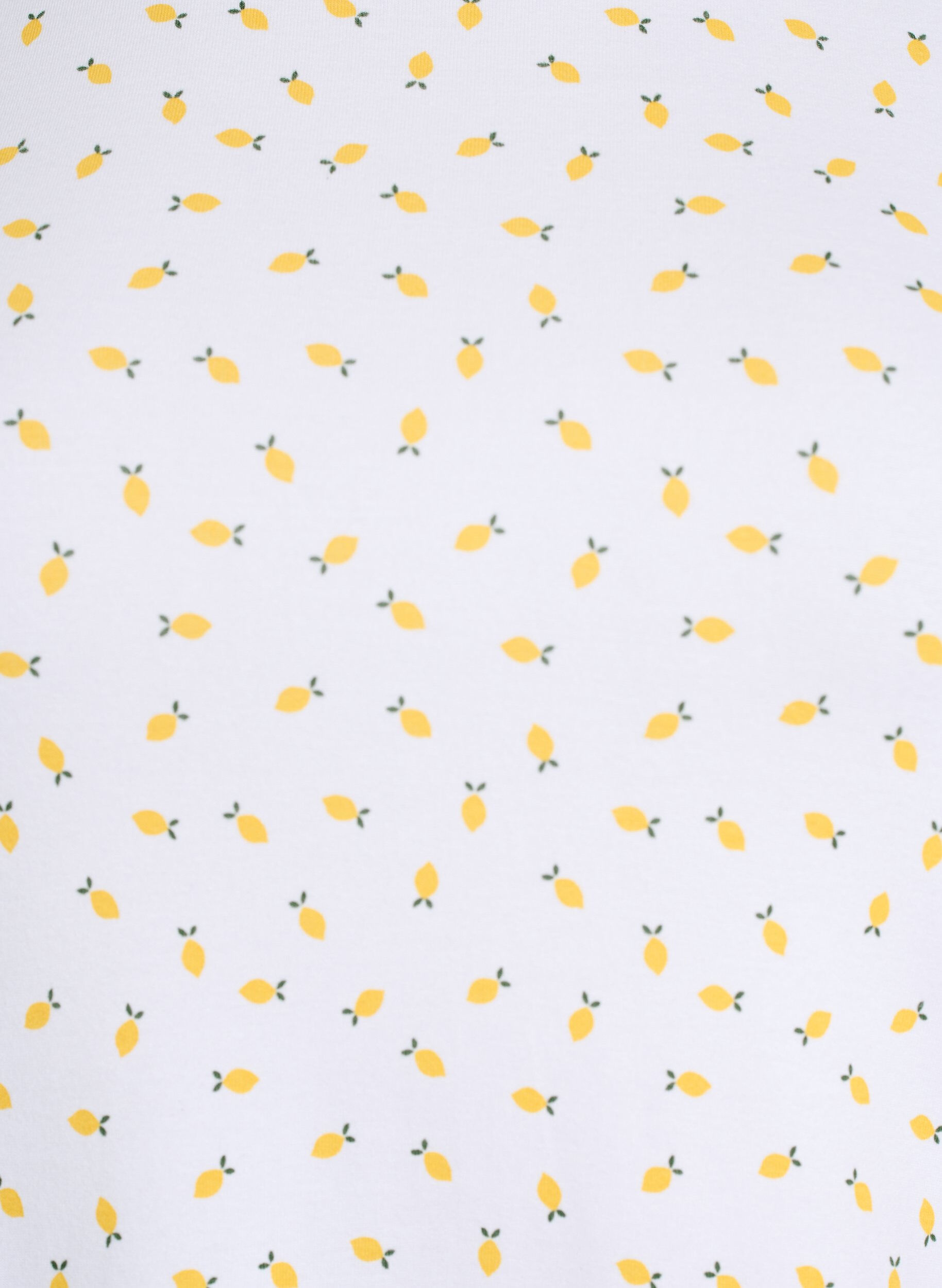 Zizzi T-Shirt aus Baumwolle mit Allover-Druck, Wei&szlig;, Packshot image number 2