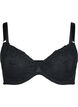 Soutien-gorge couvrant en mesh avec motif brodé, Noir, Packshot image number 0
