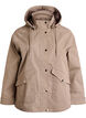 Kurze Frühlingsjacke mit abnehmbarer Kapuze, Beige, Packshot image number 0