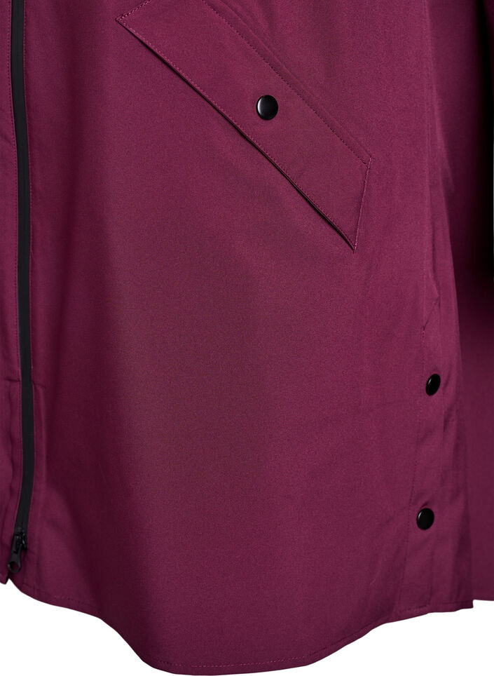 Veste de pluie avec poches et capuche, Bordeaux fonc&eacute;, Packshot image number 3