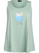 Top en coton avec forme en A, Vert, Packshot image number 0