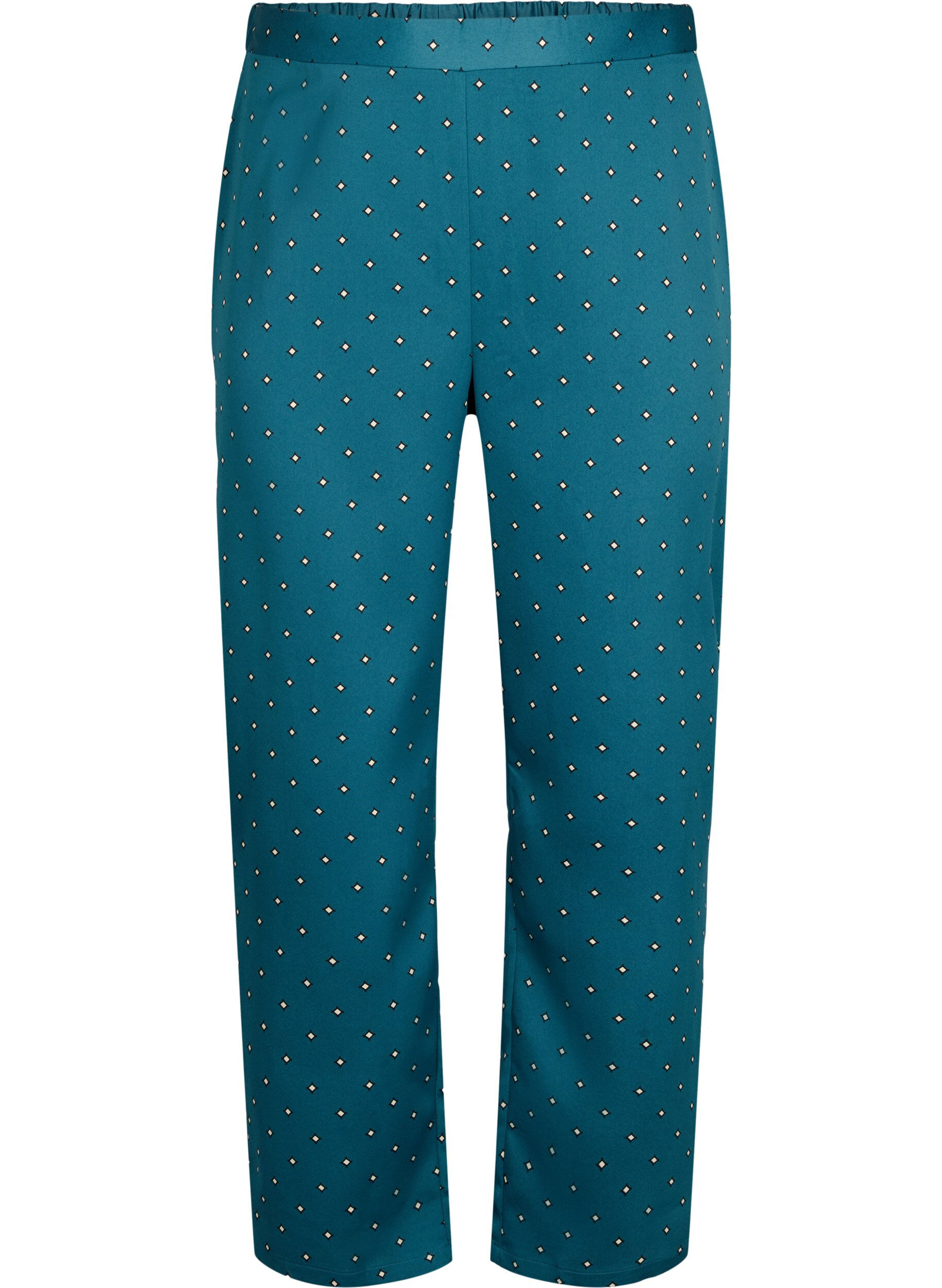 Zizzi Gedruckte Pyjamahosen, Balsam AOP, Packshot image number 0