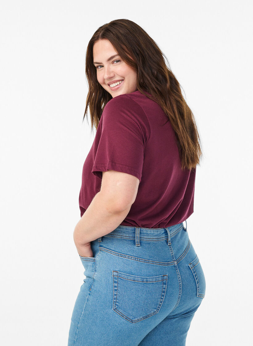 T-Shirt mit Print, Rot, Model image number 2