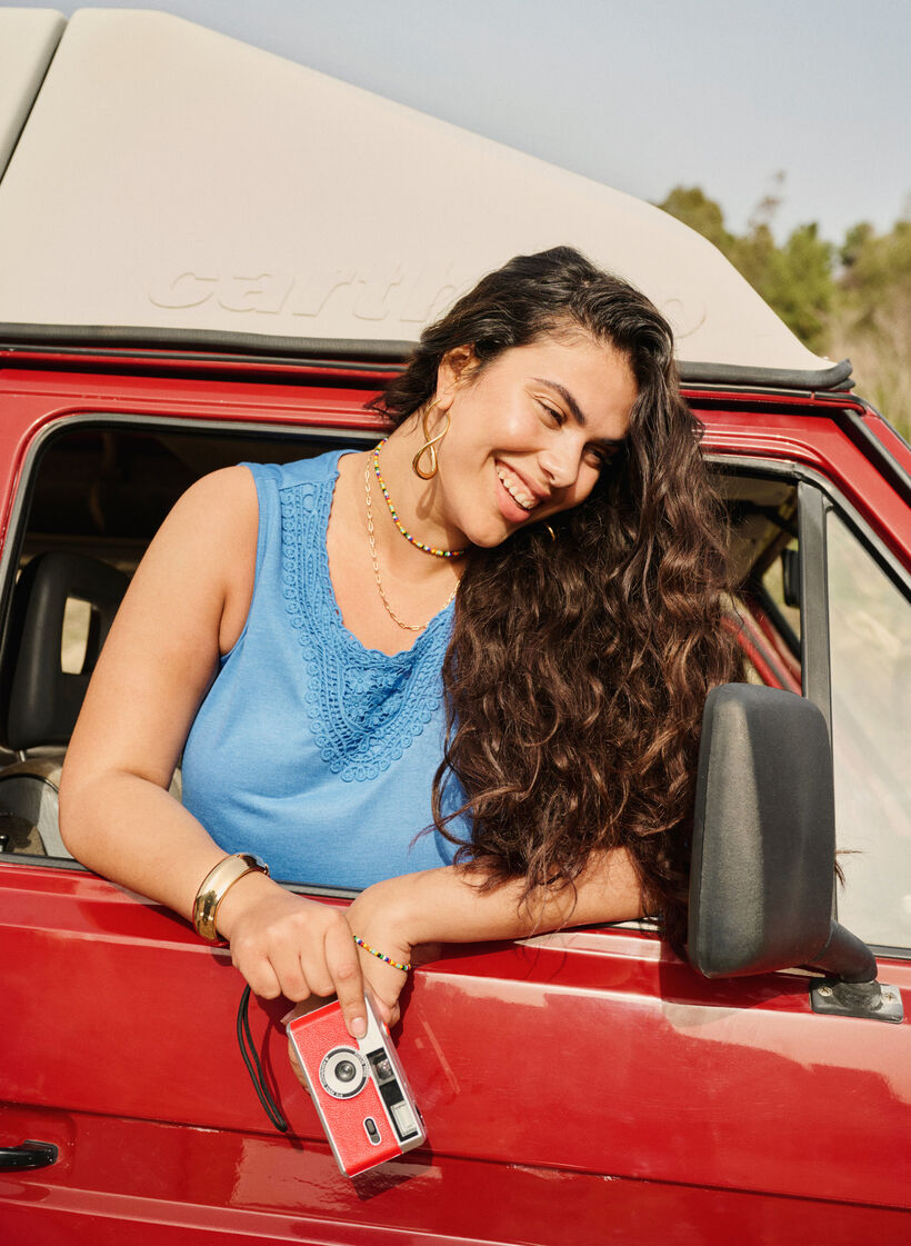 Ärmelloses Top mit Spitze, Marina, Image image number 0