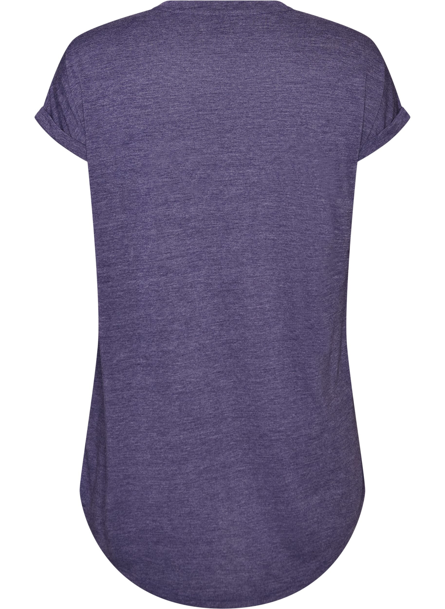 ZizziChemise de nuit &agrave; manches courtes avec imprim&eacute; de texte, Violet, Packshot image number 1