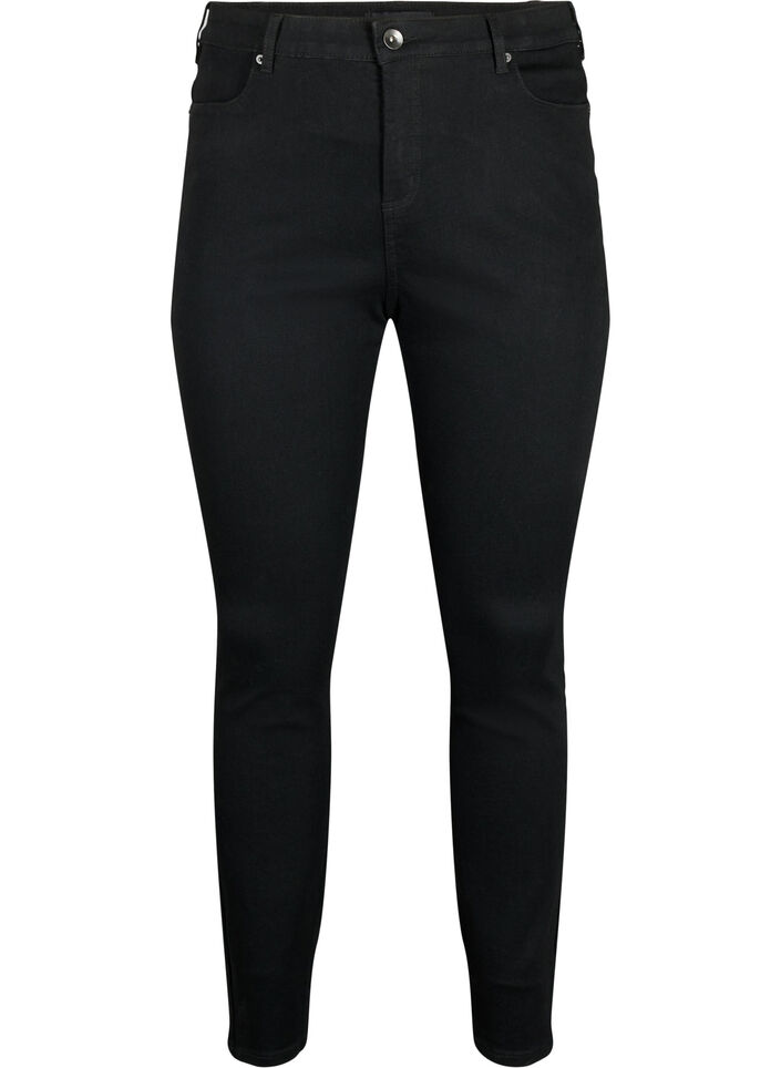 Jean Amy taille haute et coupe super slim, Noir, Packshot image number 0