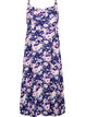 Geblümtes Trägerkleid aus Viskose mit Smok, Blue Flower, Packshot image number 0