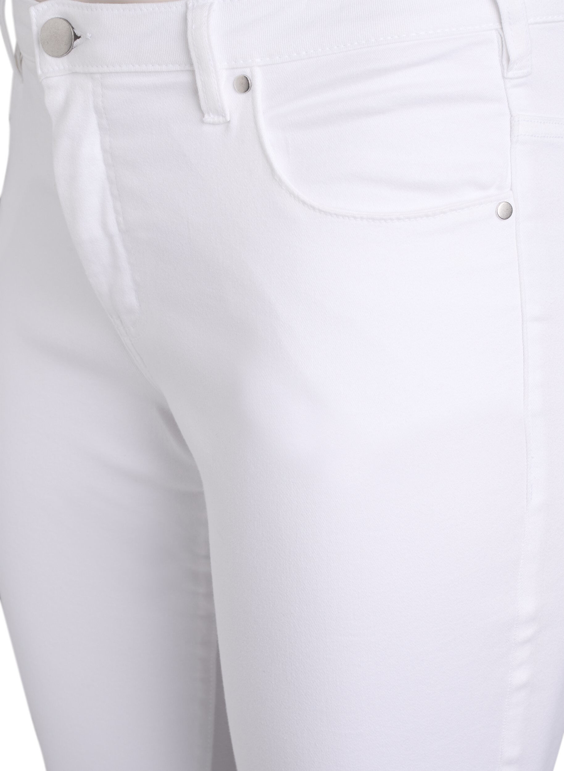 ZizziSlim Fit Emily Jeans mit normaler Taillenh&ouml;he, Wei&szlig;, Packshot image number 2