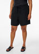 Lockere Shorts aus Leinen und Viskose, Schwarz, Model image number 3