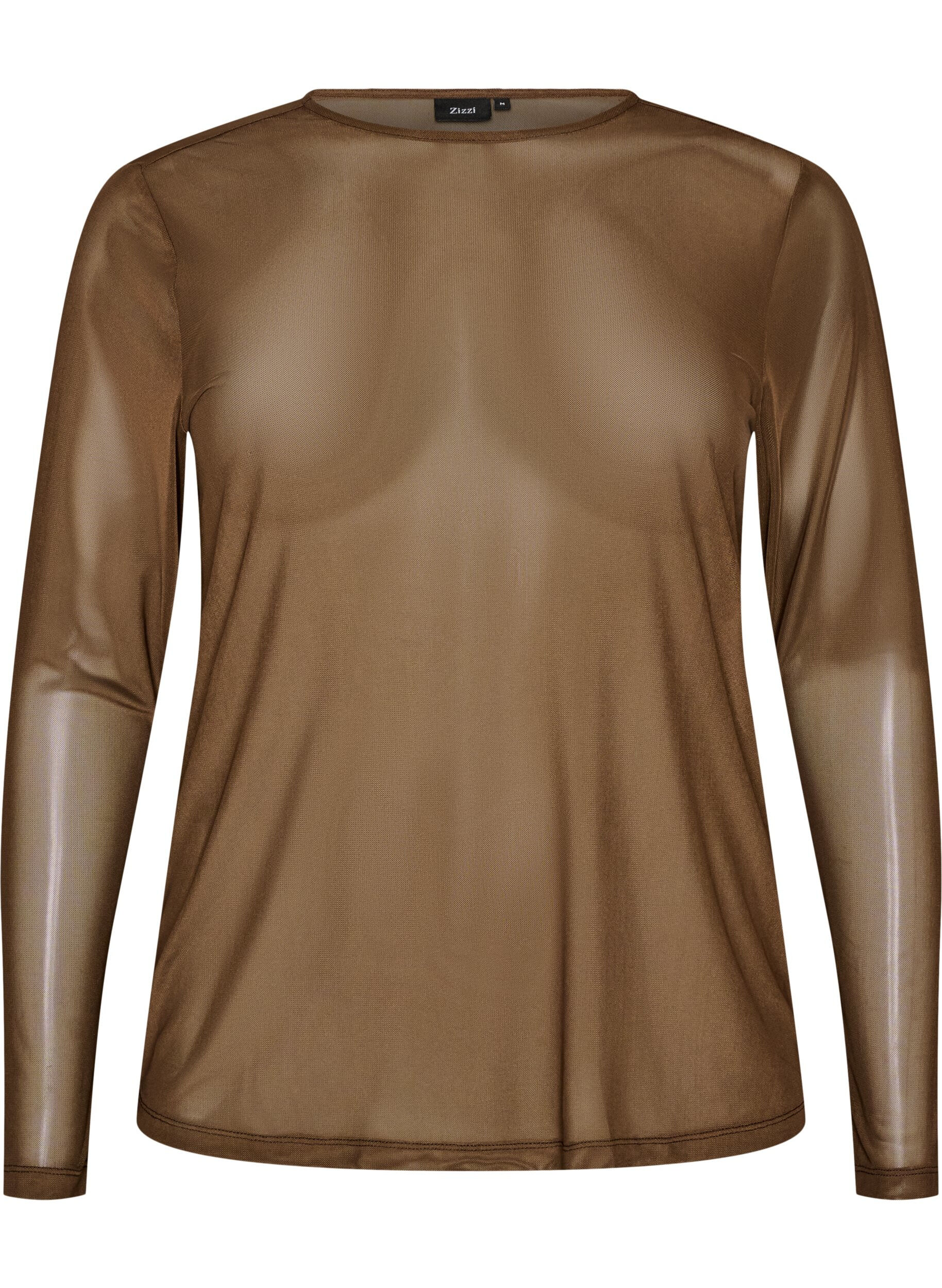 Blouse en mesh &agrave; manches longues