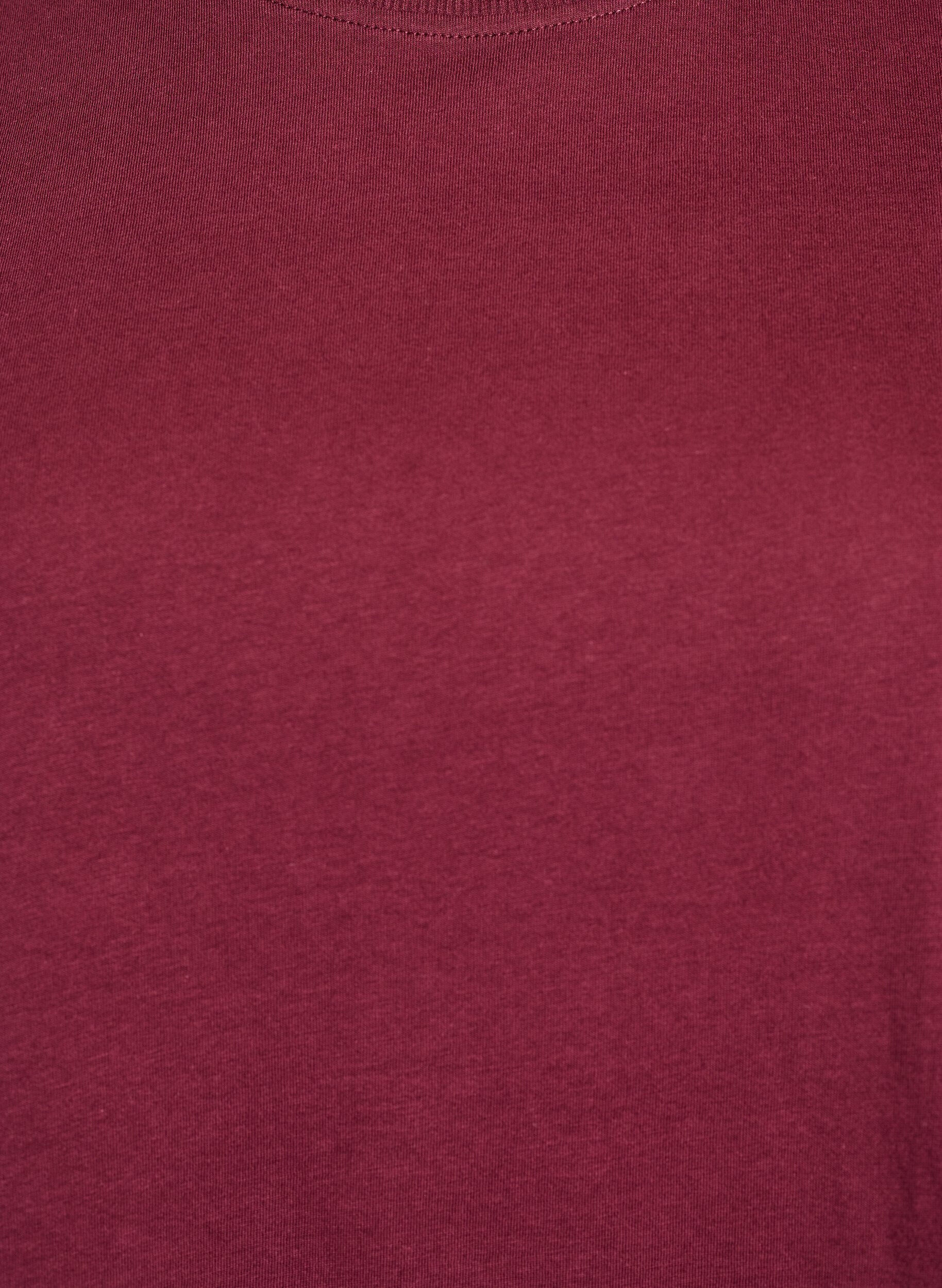 ZizziT-shirt basique en coton &agrave; col rond, Bordeaux fonc&eacute;, Packshot image number 2