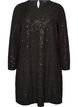 Kurzes Paillettenkleid in A-Linie, Schwarz, Packshot image number 0