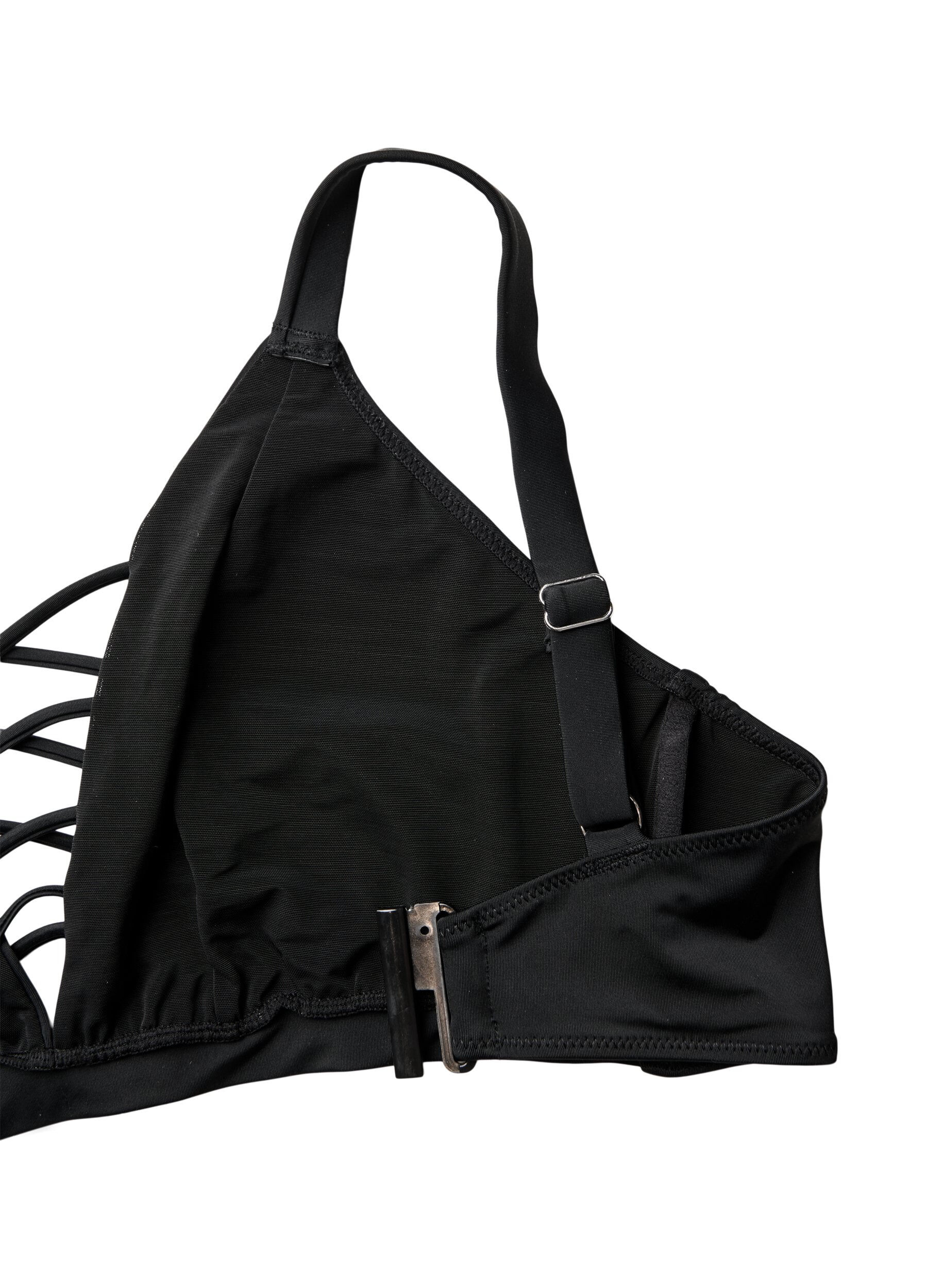 Zizzi Haut de bikini avec d&eacute;tail string, Noir, Packshot image number 3