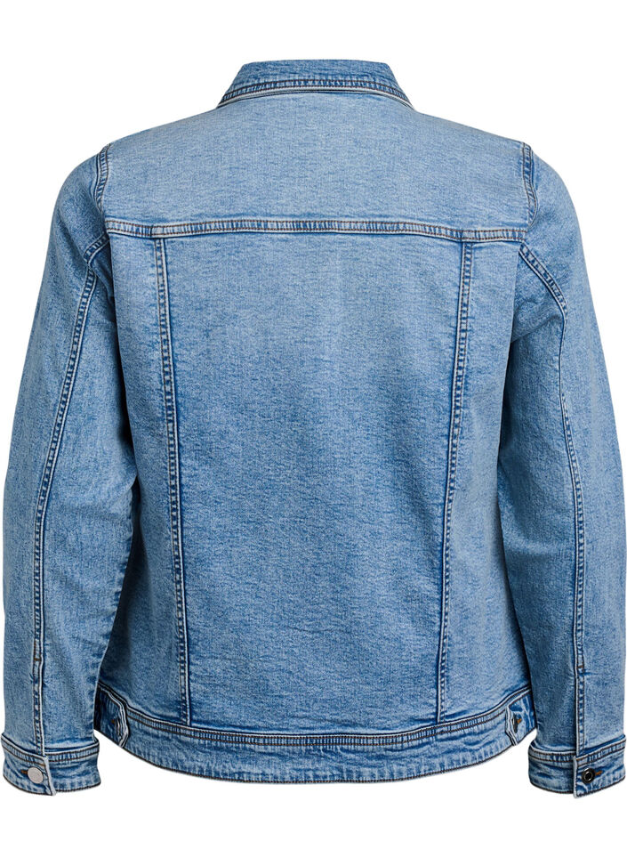 Veste en jean avec une coupe classique, Bleu Clair, Packshot image number 1