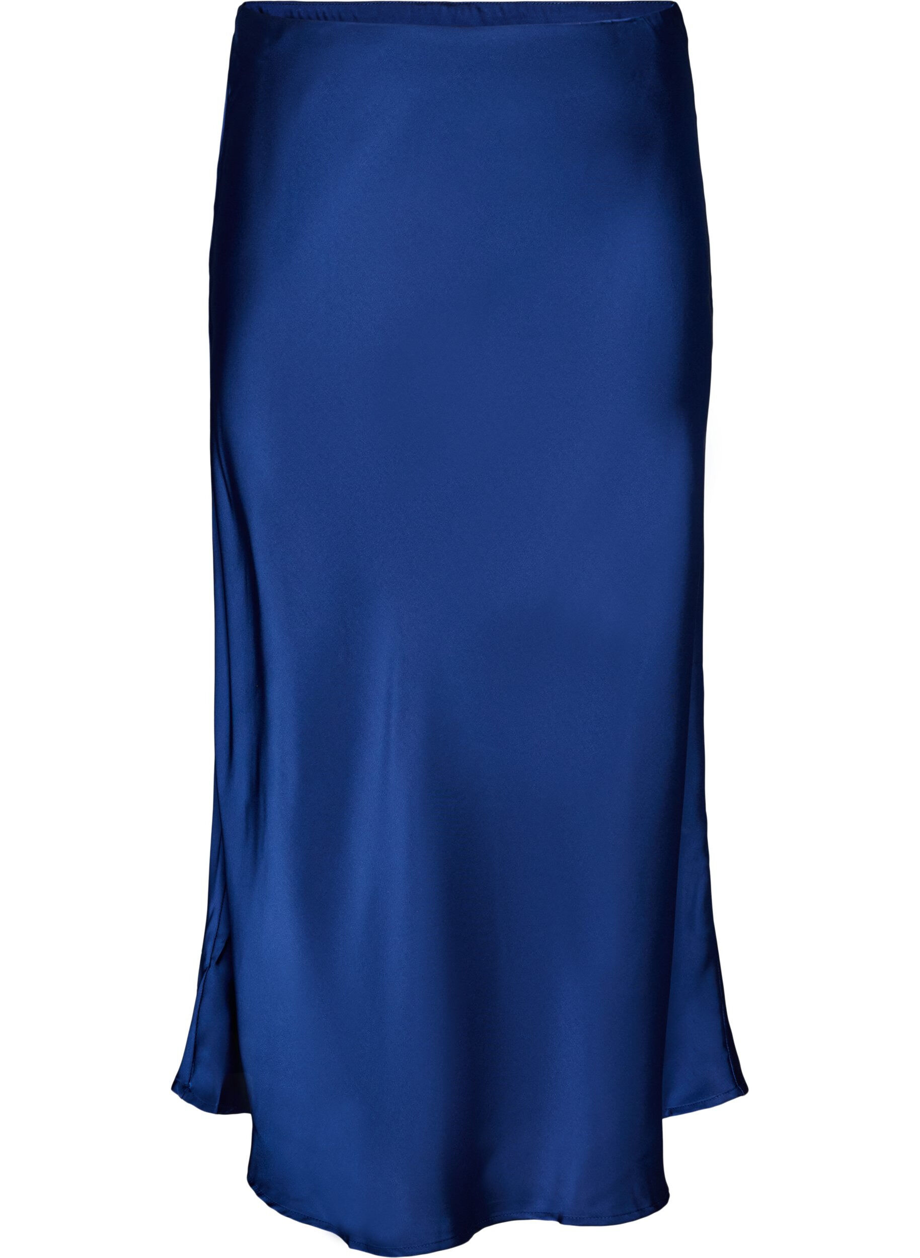 ZizziJupe midi en satin, Bleu, Packshot image number 0