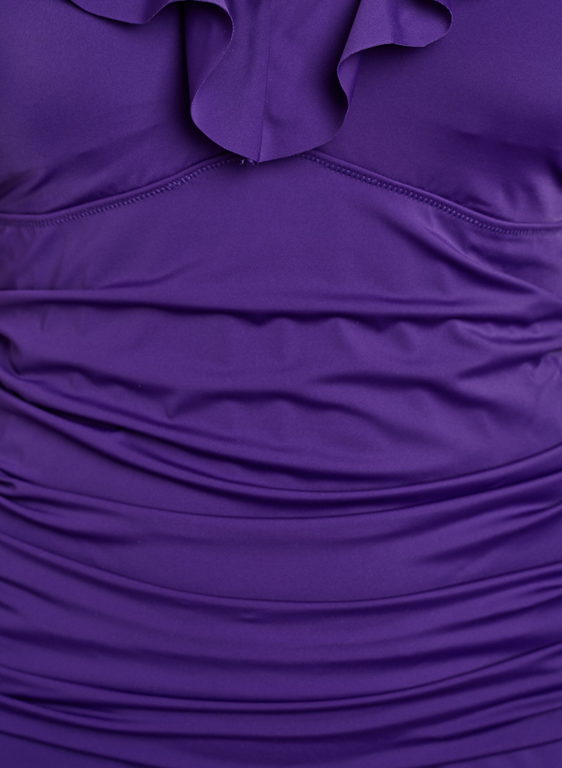 Zizzi Maillot de bain avec volants et coussinets amovibles, Violet, Packshot image number 2