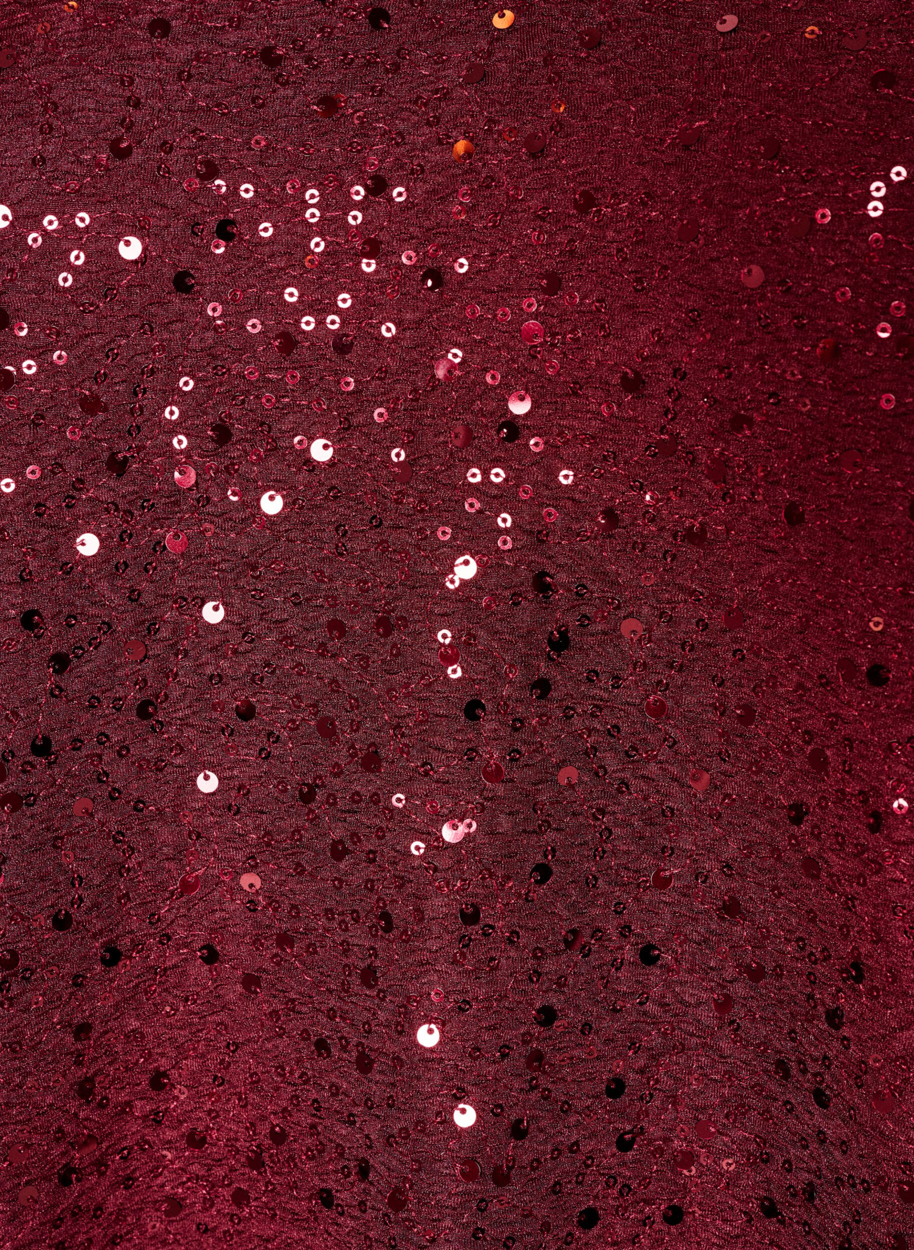 ZizziBlouse &agrave; sequins avec manches ballon, Bordeaux, Packshot image number 2