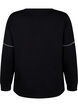 Sweat-shirt avec coutures contrastées, Black, Packshot image number 1
