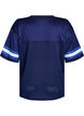 Trainingsshirt mit V-Ausschnitt und Frontprint, Blau, Packshot image number 1