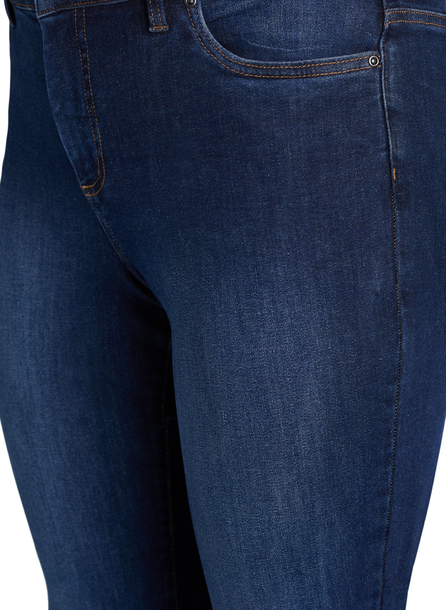 Zizzi Slim fit Jeans mit normaler Taille, Dark Blue, Packshot image number 2