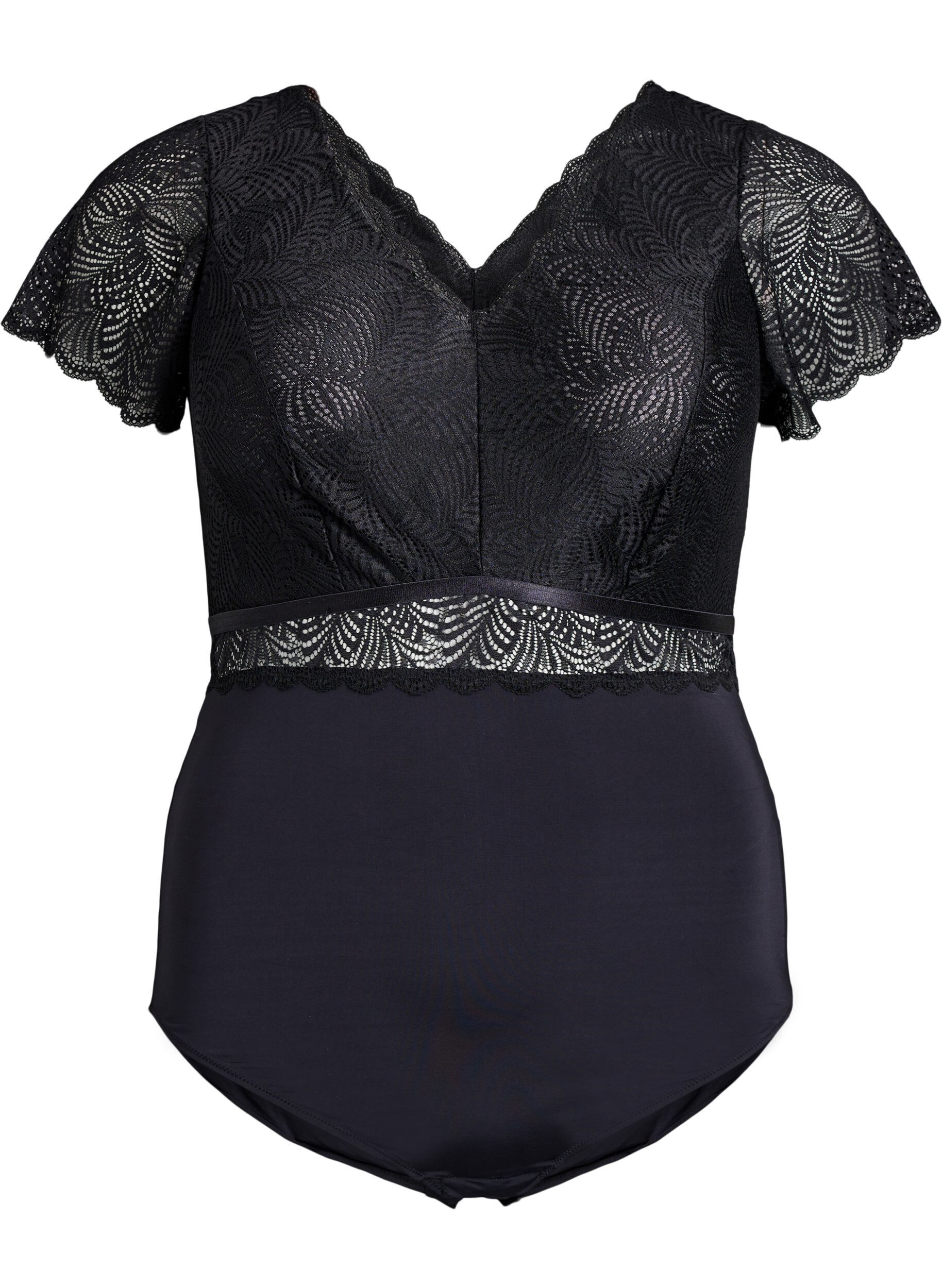 Body &agrave; manches courtes avec dentelle