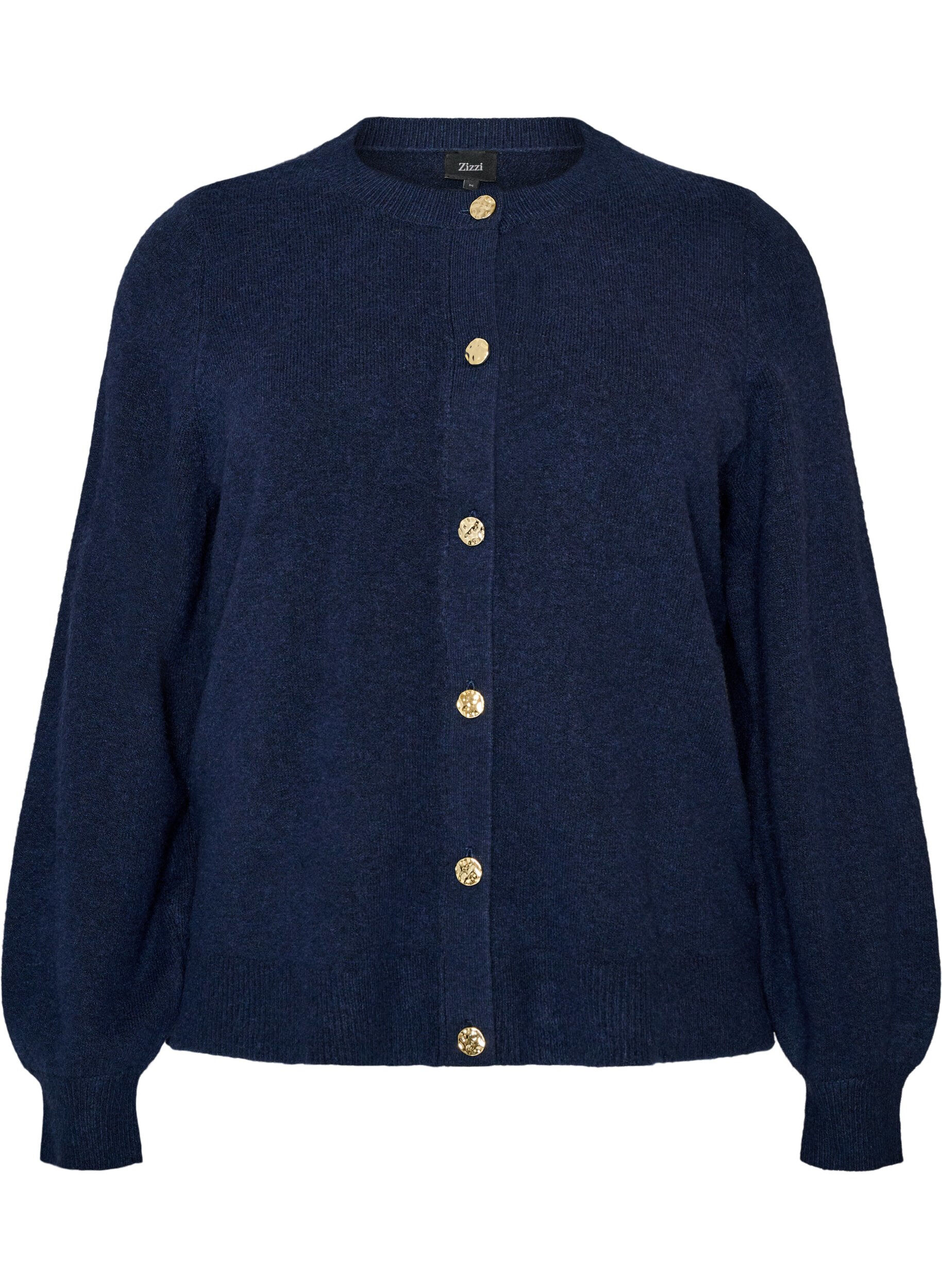 Cardigan en maille douce avec boutons dor&eacute;s