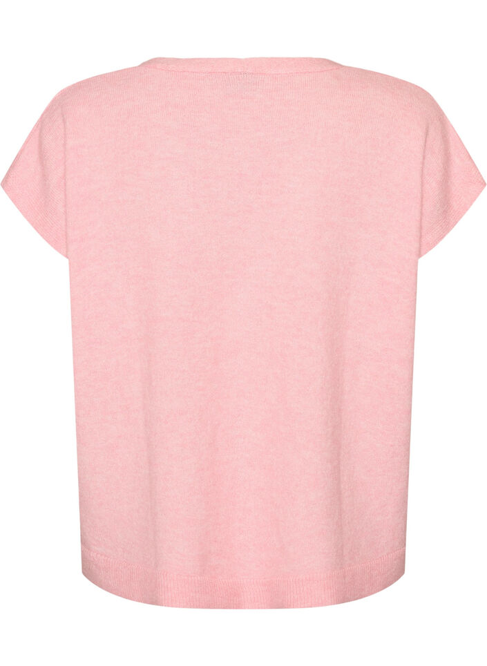 Strickweste mit V-Ausschnitt und Zierkn&ouml;pfen, Pink, Packshot image number 1