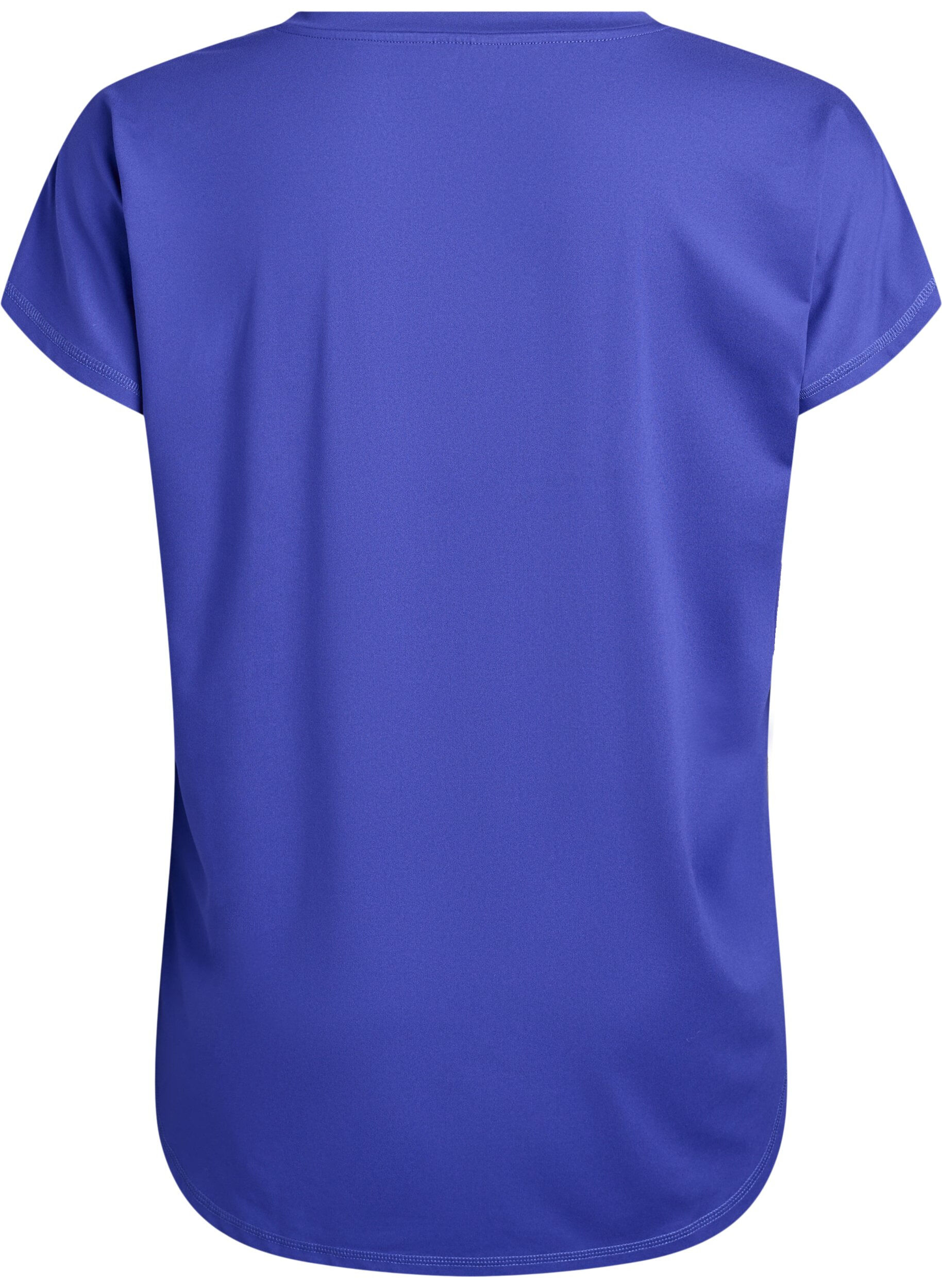ZizziKurzarm Trainingsshirt mit V-Ausschnitt, Lila, Packshot image number 1