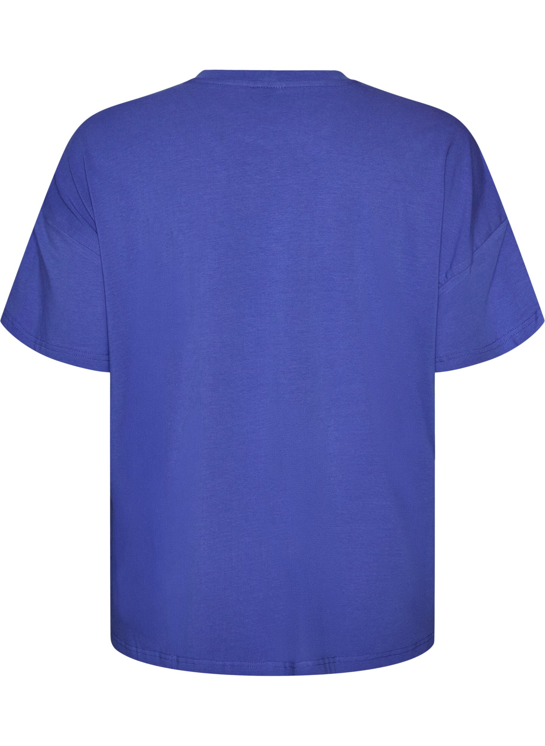 ZizziT-shirt en coton bio avec un petit motif sur le devant, Bleu, Packshot image number 1