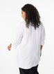 Chemise longue en viscose avec détail en dentelle, Bright White, Model image number 1