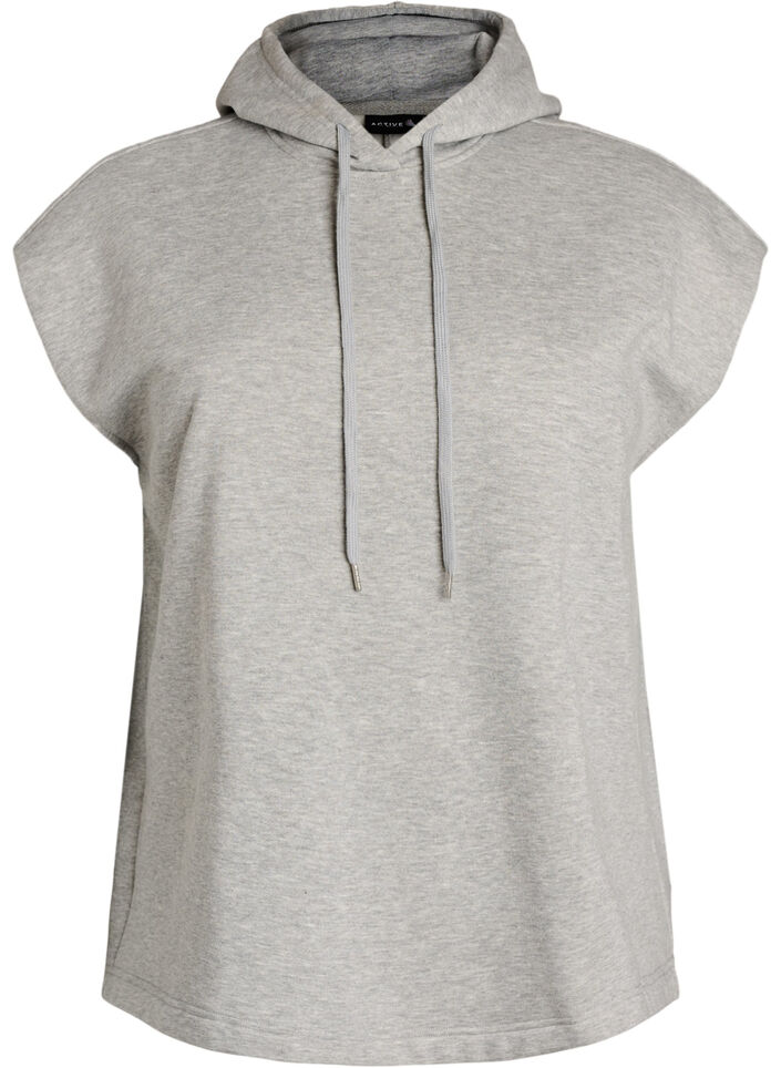 Gilet de sweat &agrave; capuche avec &eacute;paulettes, Gris, Packshot image number 0