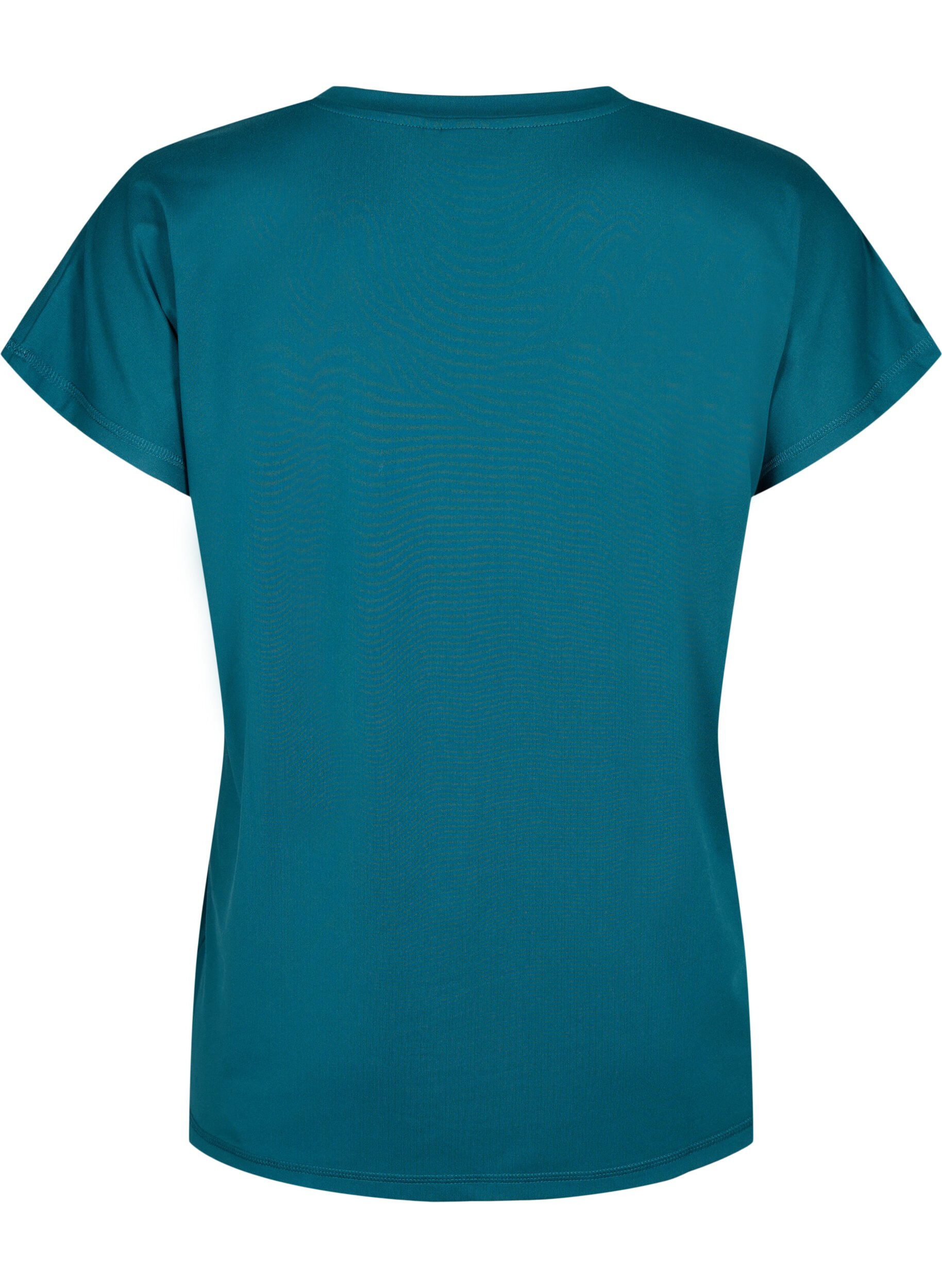 ZizziLockeres Trainings-T-Shirt mit V-Ausschnitt, Gr&uuml;n, Packshot image number 1