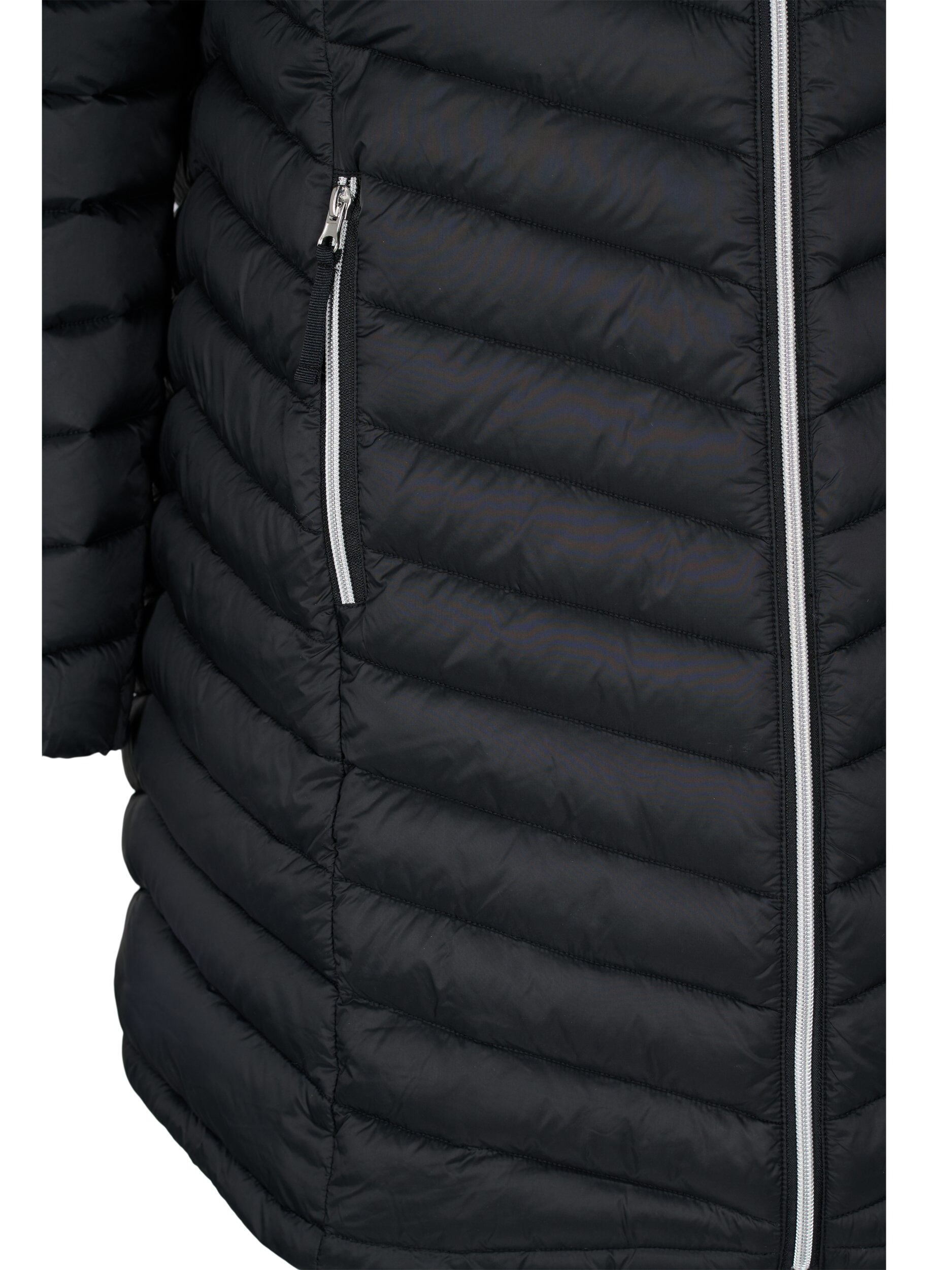 ZizziVeste l&eacute;g&egrave;re avec des poches et une capuche d&eacute;tachable, Noir, Packshot image number 3
